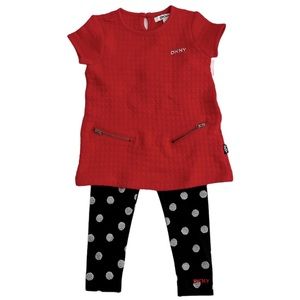 DKNY Girls Matching Set Shirt & Bottom Size 4T NWT